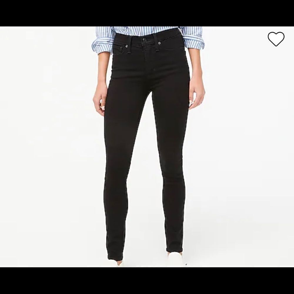 J.Crew 10" high-rise black skinny jean in signature stretch
